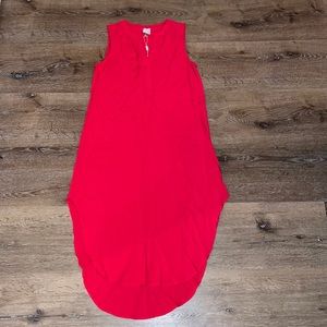 Cupio Red Sleeveless High Low Dress - Size Small